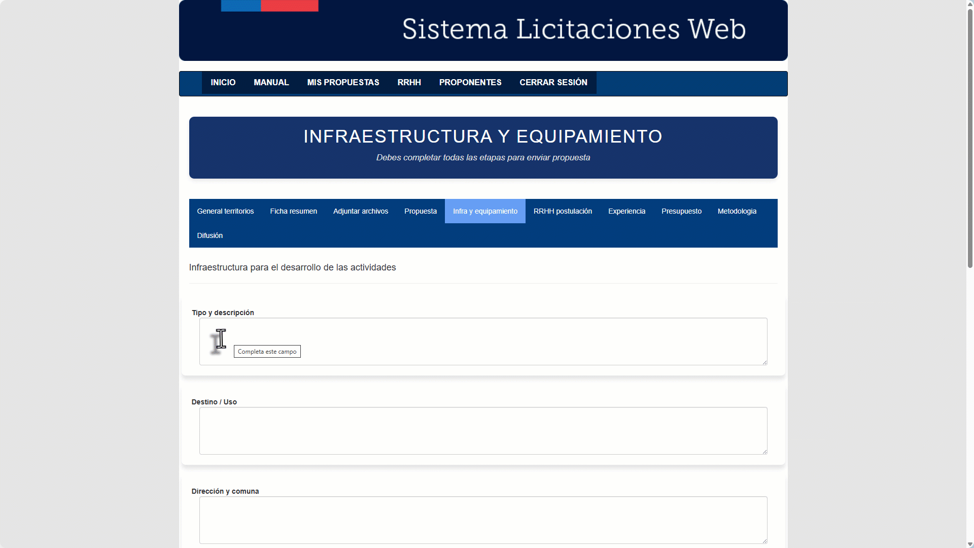 Infraestructura y Equipamiento