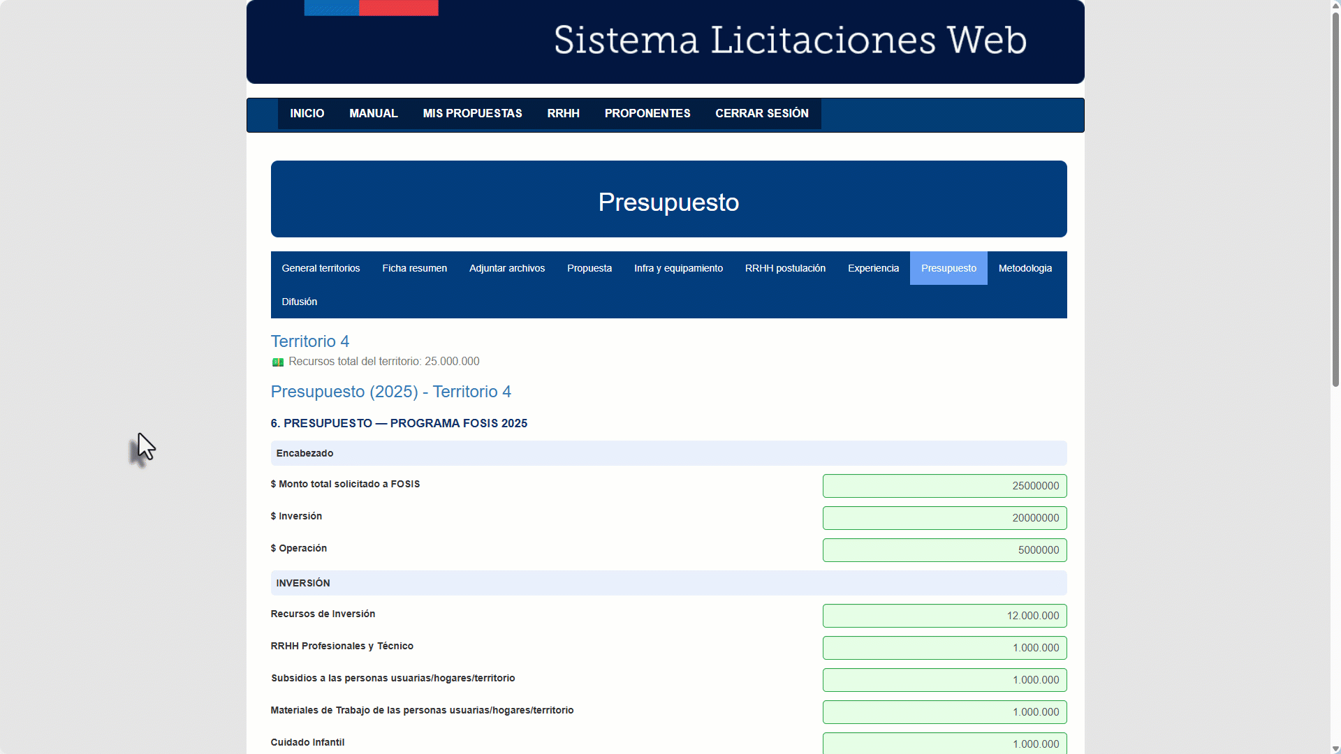 Presupuesto Guardado