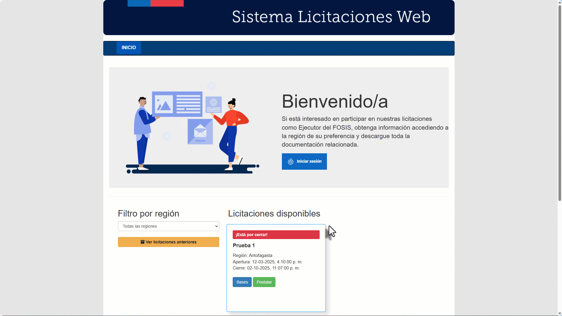 Consulta de licitaciones anteriores